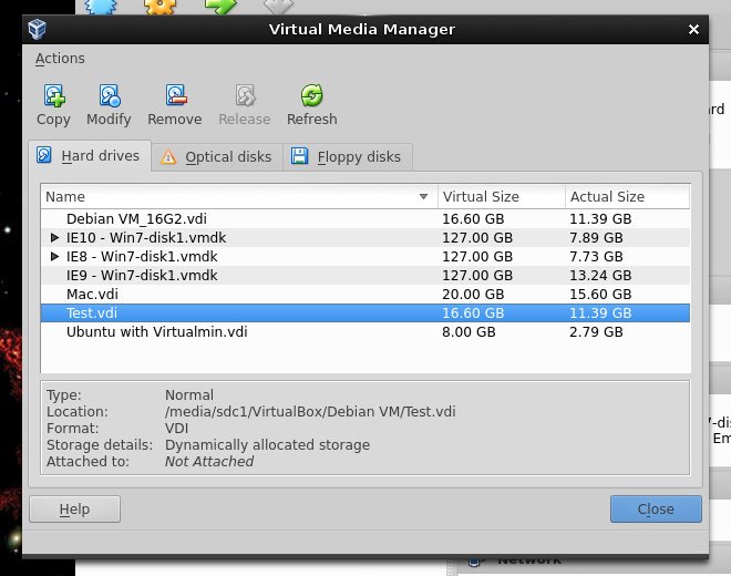 Dialog to remove disks from VM